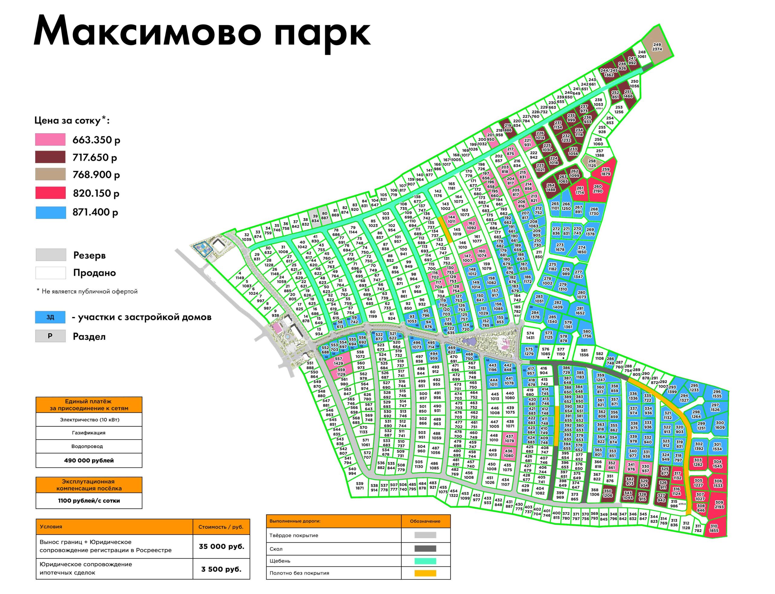Максимово Парк ген план
